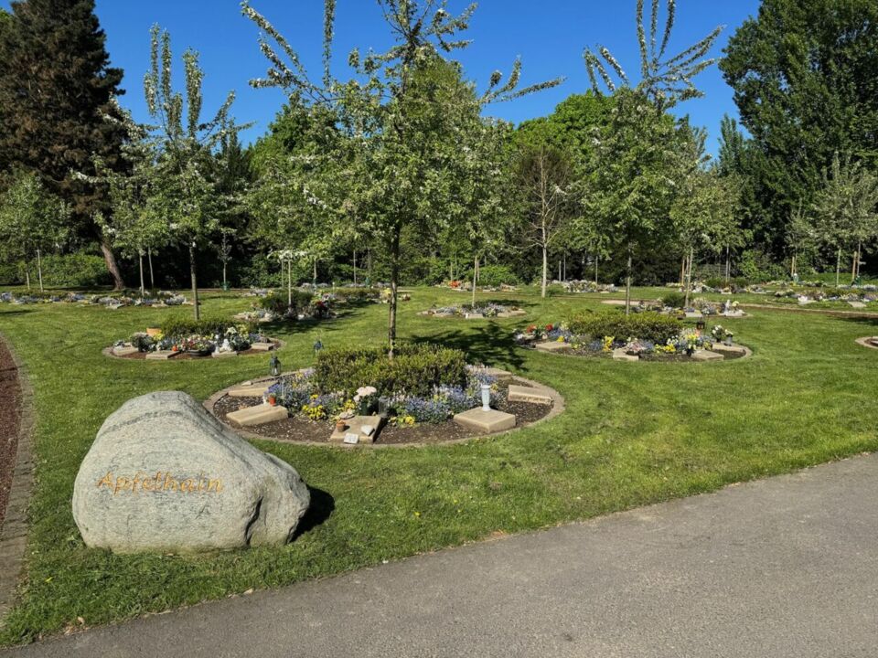 Familiengrab und Reihengrab Obstbaum - Hauptfriedhof Bochum, Freigrafendamm